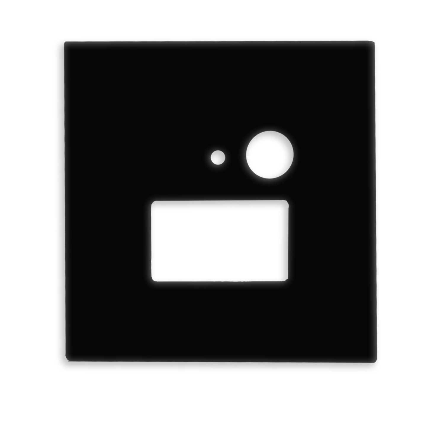 ISOLED Cover Aluminium eckig 3 schwarz für Wandeinbauleuchte Sys-Wall68 mit PIR Sensor