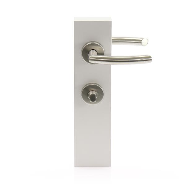 MARCHESI Drückergarnitur ARC - auf Rosette WC, 38 - 45, Edelstahl matt
