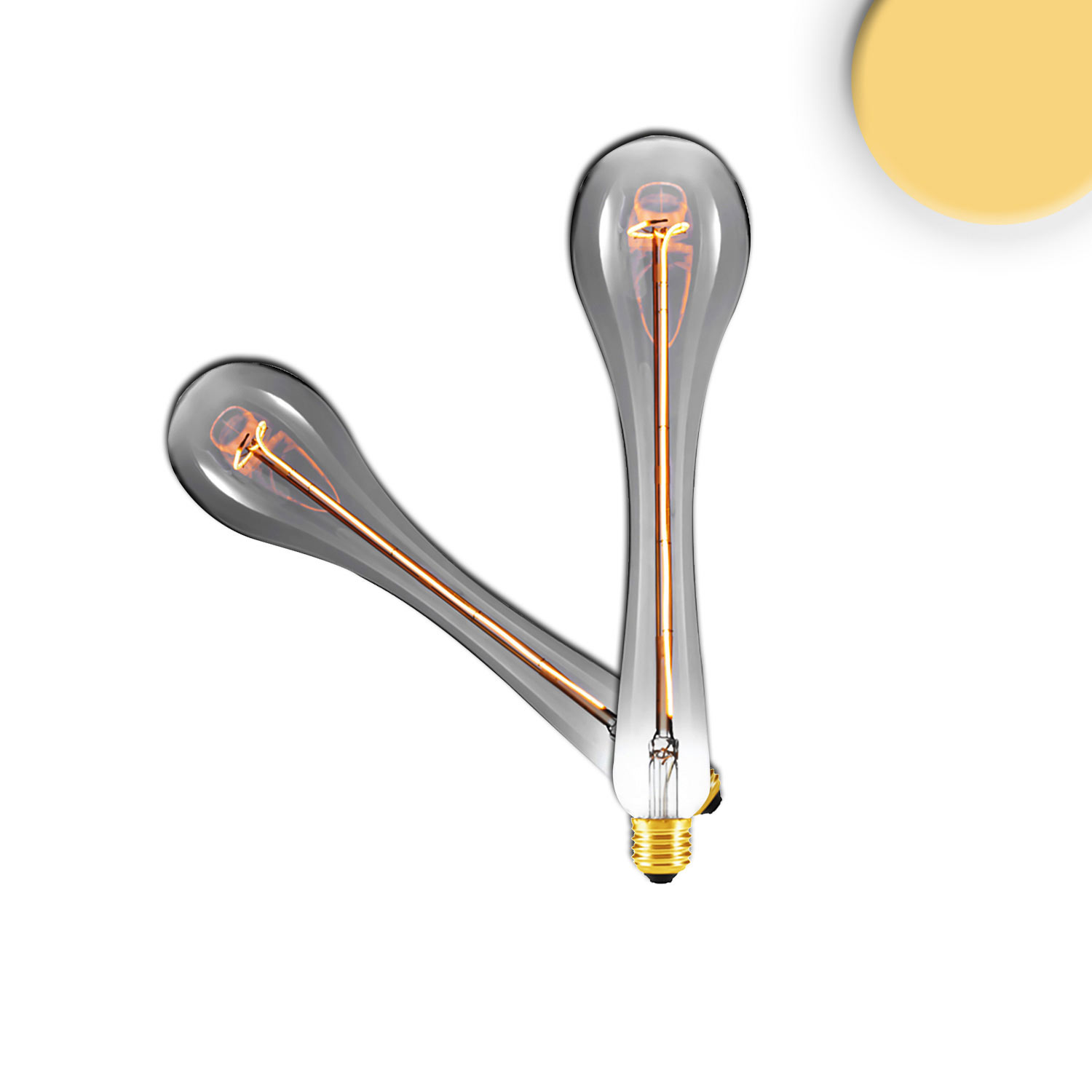 ISOLED E27 Vintage Line LED Waterdrop Smoky 4W 2200K