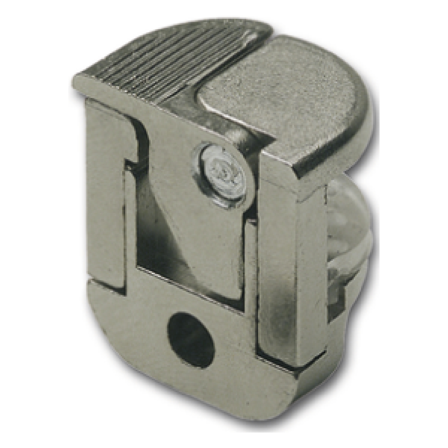 Effegibrevetti Glasbodenträger Alfa Glass Lock Stop zum Anschrauben, vernickelt