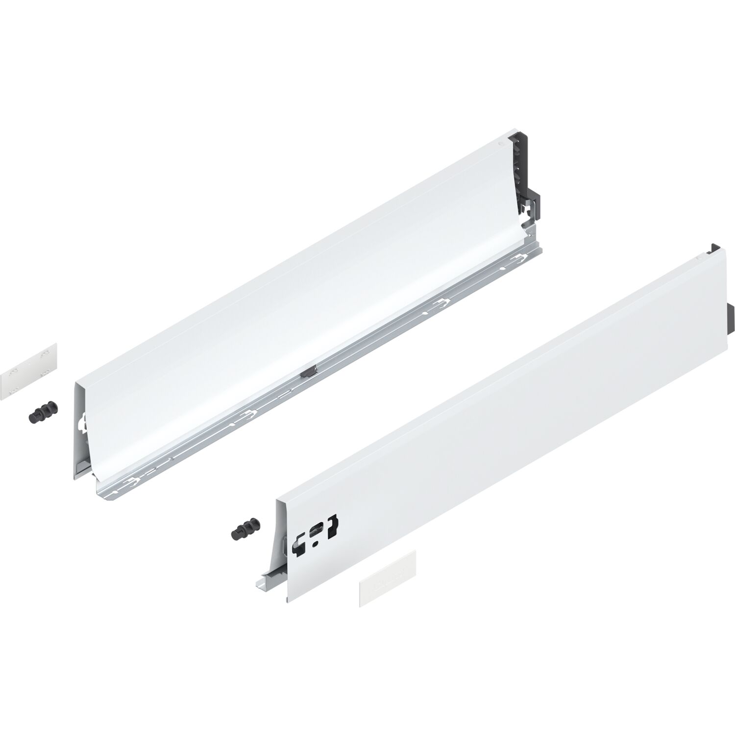 blum TANDEMBOX antaro Zarge Höhe K, NL 600, Stahl Seidenweiß