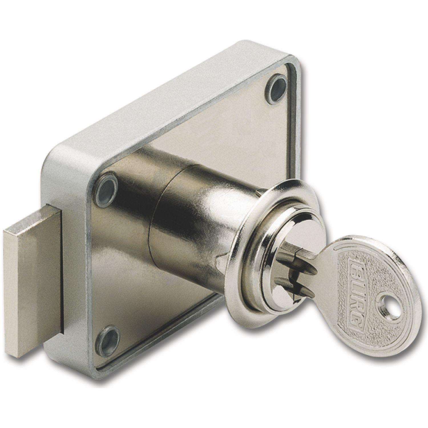 Burg Wächter MZ 83 Zyl.-Kastenschloss Messing vernickelt