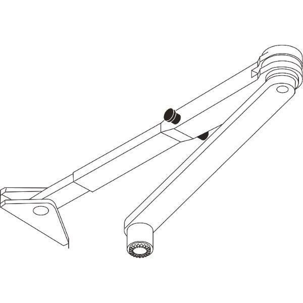 GEZE Gestänge, Feststellung, für TS 2000/4000, silber