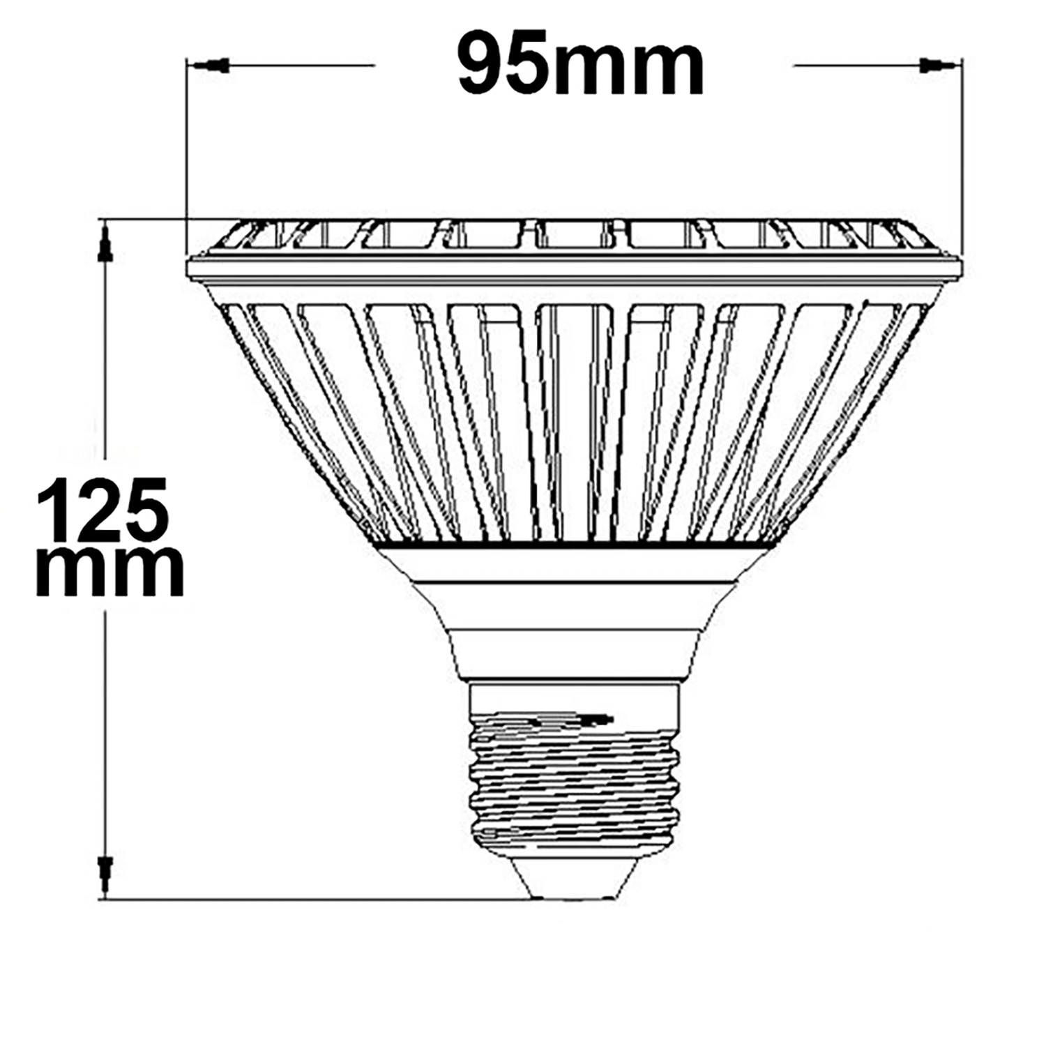 ISOLED LED PAR30L E27 230V 32W 30° warmweiß