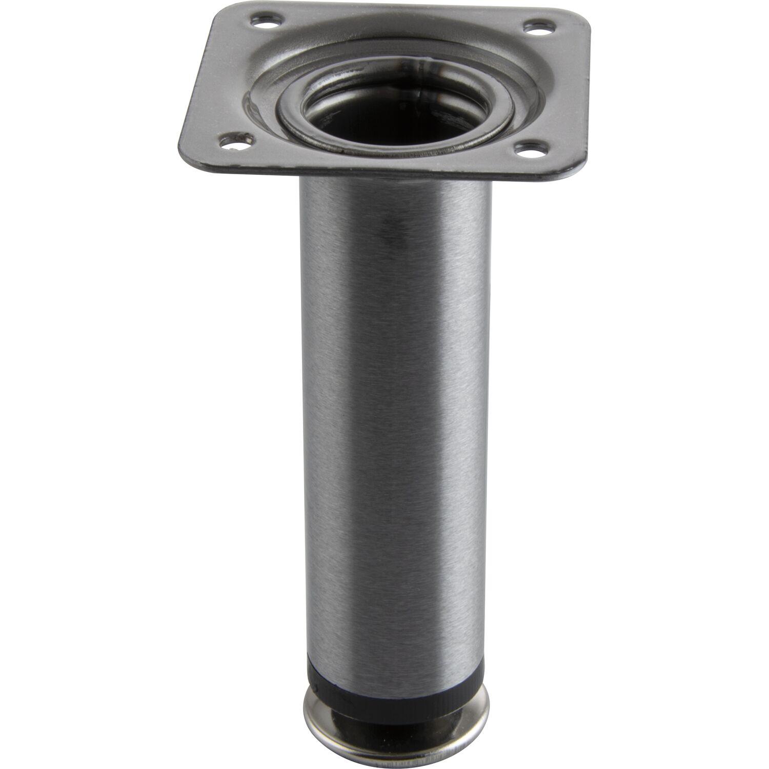 Dekorfuß Fuß ø 30 mm, Länge 120 mm, Stahl, Edelstahl Effekt