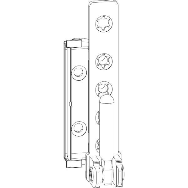 Maco #227476 MACO Ecklager DT160, 12/18 mm, rechts, 160 kg, silber (227476)
