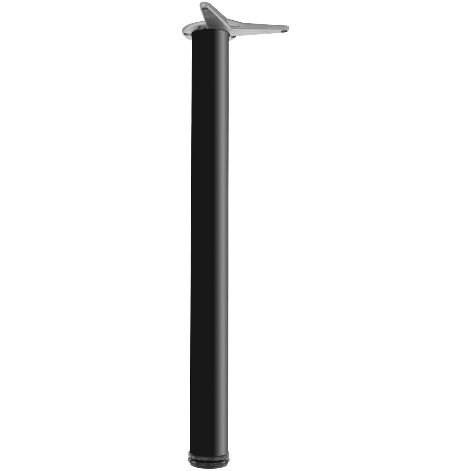CAMAR Tischfuß rund 60 x 690 mm Stahl schwarz glänzend lackiert