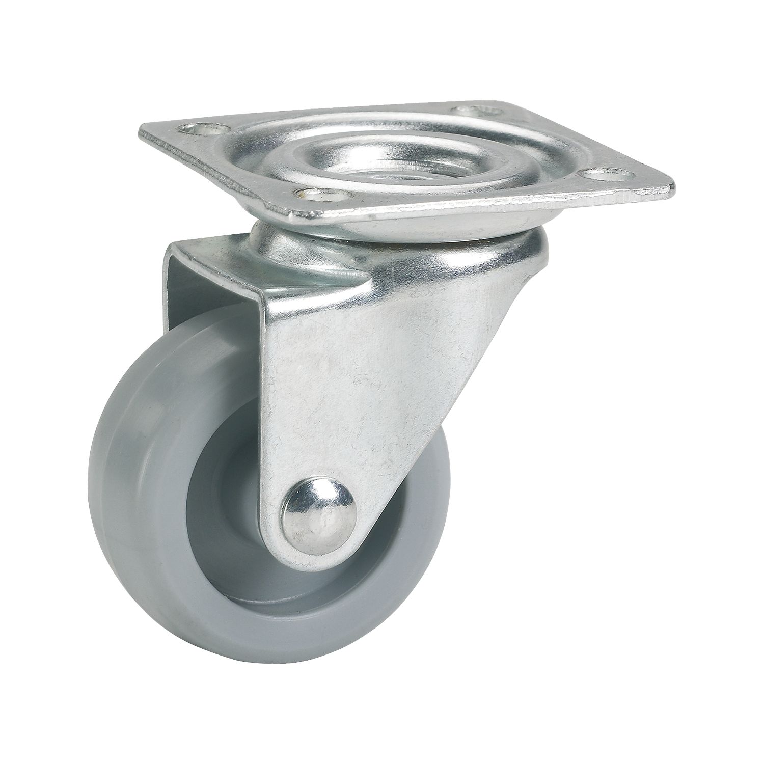 Dörner + Helmer Lenkrolle Kunststoff-Rad grau 45 mm 40 kg