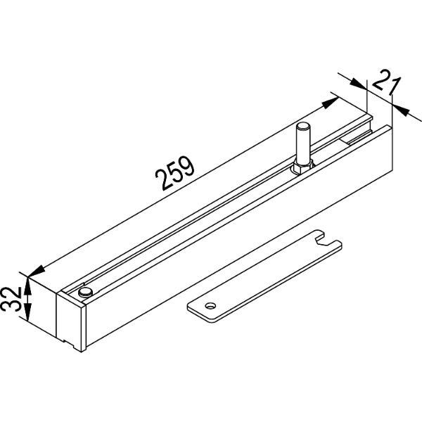 solido 100/HELM Tragprofil-Set ME minimale Einbauhöhe 4-12 mm Aluminium