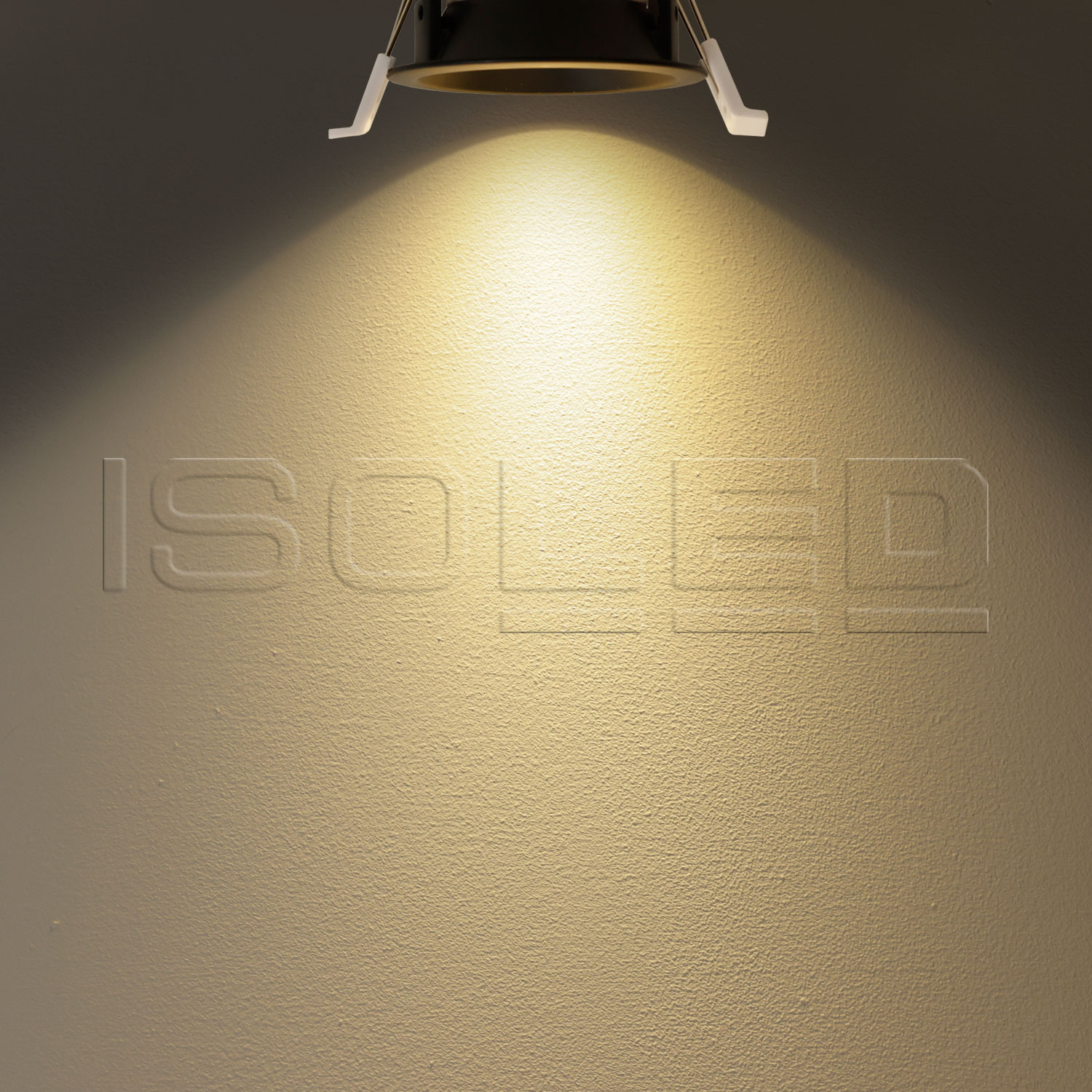 ISOLED LED Einbaustrahler BACK60 gold rund 5W CRI90 3000K rückversetzt UGR
