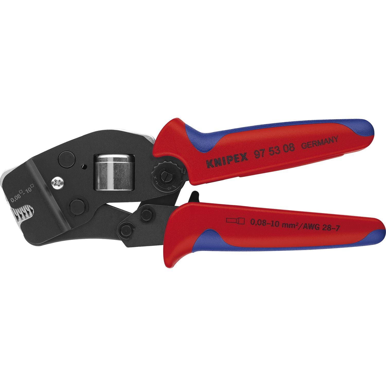 Knipex Crimpzange selbsteinstellend Fronteinführung 0,08-10 mm², L=190 mm