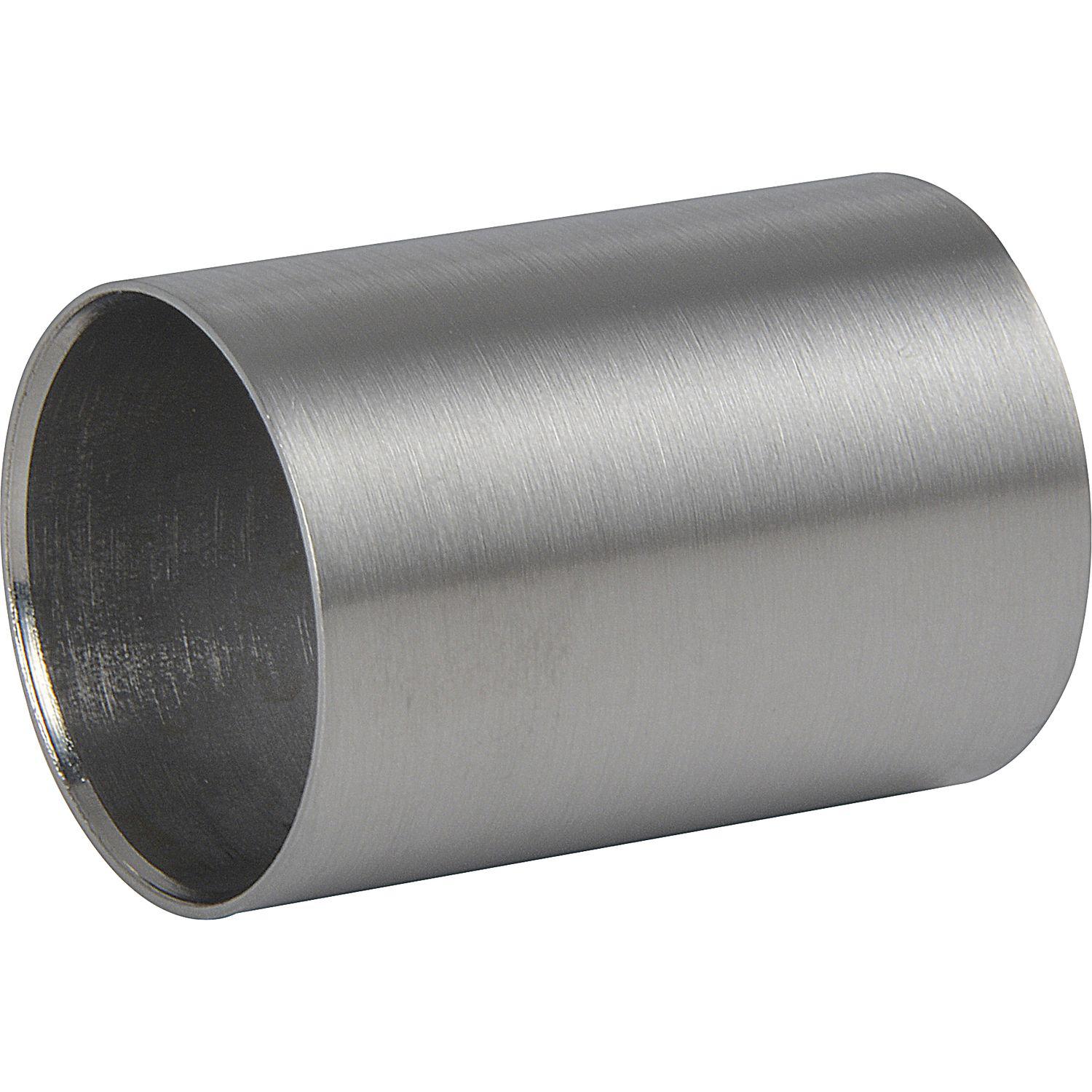 Dekorhülse rund 25 mm Edelstahl gebürstet ()