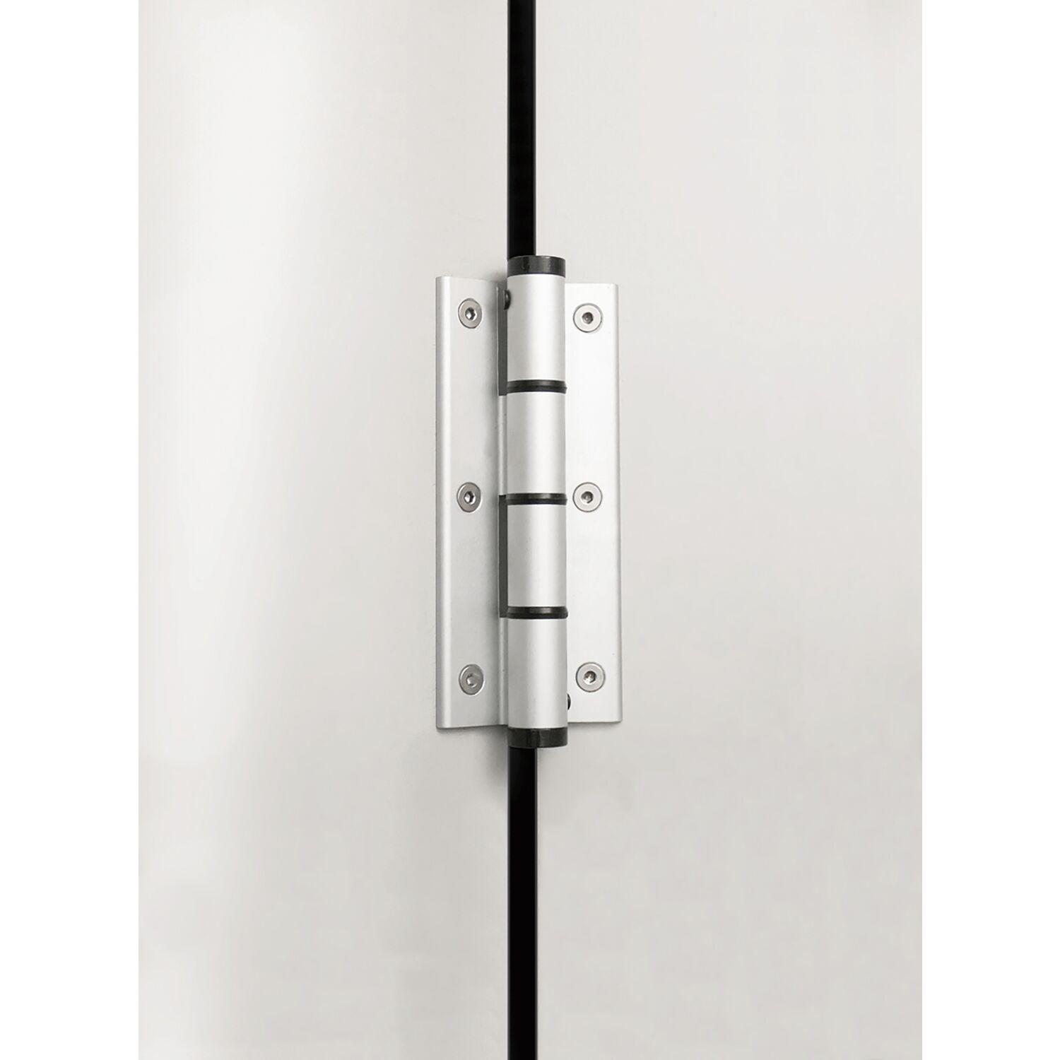 Justor Federband SF 120 dreiteilig, Bandhöhe 120 mm, Rollen ø 16 mm,Alu silber eloxiert