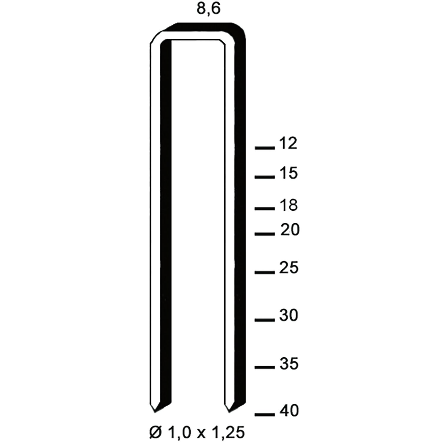ALSAFIX Klammern Type H 25 mm aus Stahldraht verzinkt (10000 Stück) (10 TS)