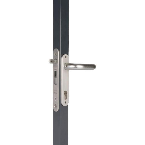 Locinox Rohrrahmenschloss Fortylock mit Hakenriegel, PZ 92,DM 20 mm,Stulp rund,Edelstahl