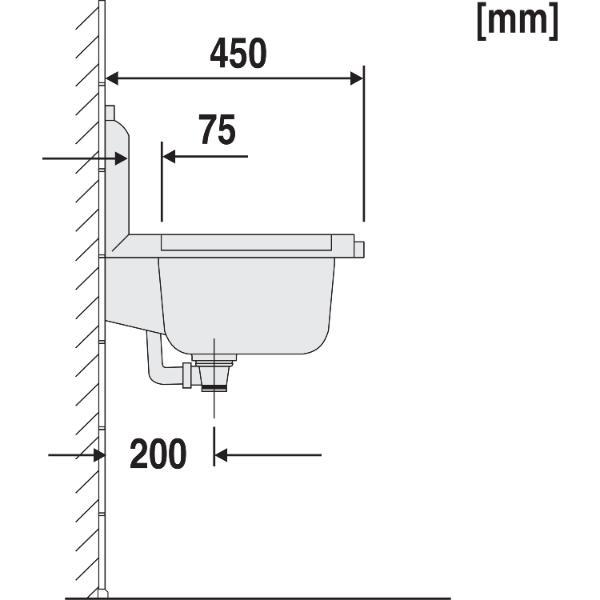 solido Wand-Ausgussbecken multiset 7121.01 Kunststoff Weiß