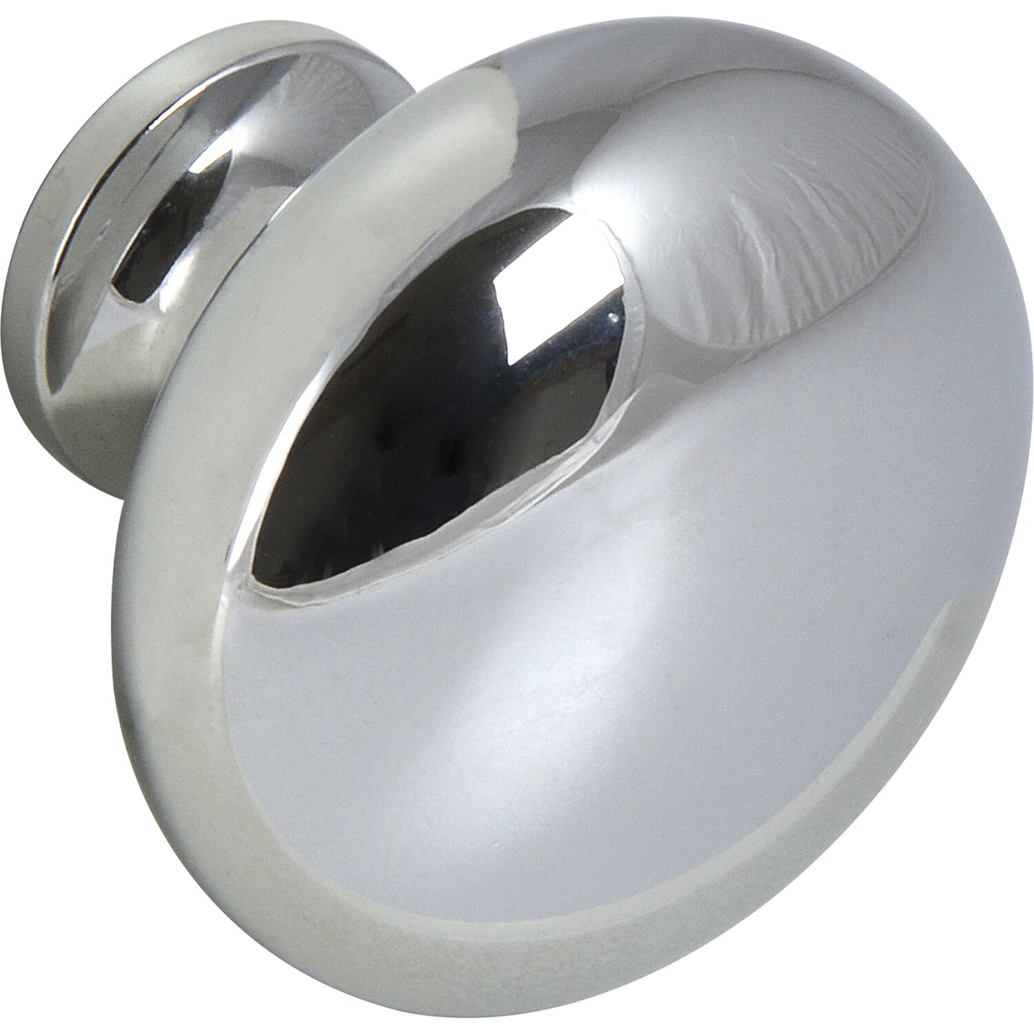 Knopf Pallas ø 32 mm, Tiefe 27 mm, Zinkdruckguss verchromt poliert