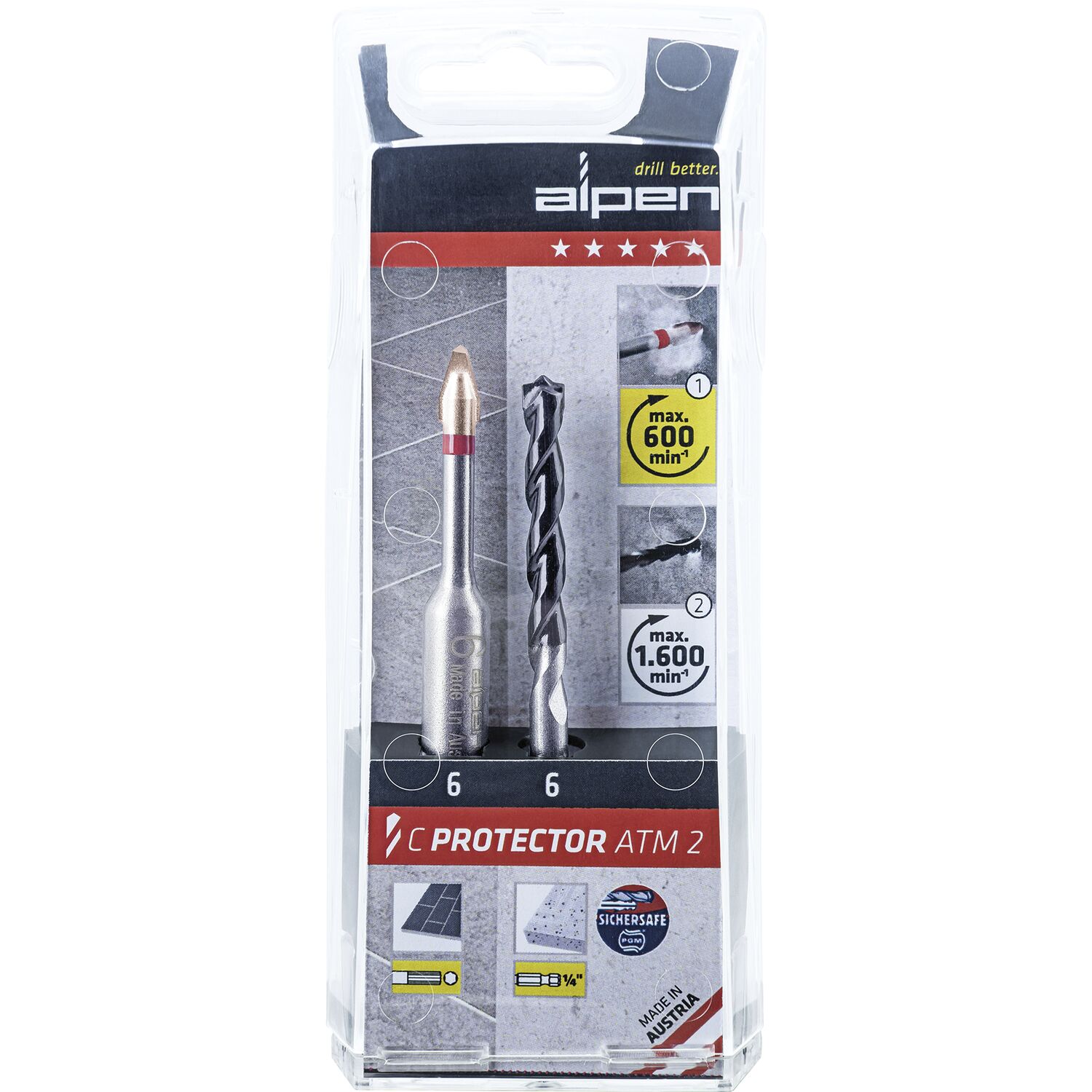 Alpen Bohrer-Set C Protector + Profi Beton ø 10 mm 2-teilig