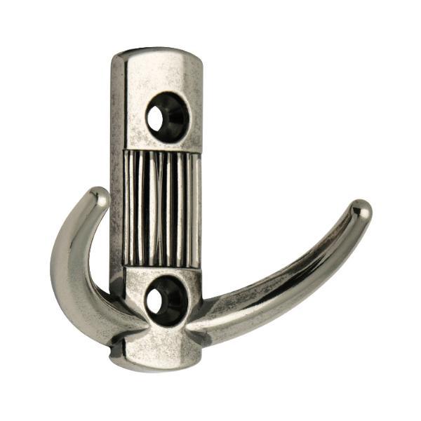 SIRO Mantelhaken Argentum Breite 60mm Höhe 57mm Zinkaltsilber