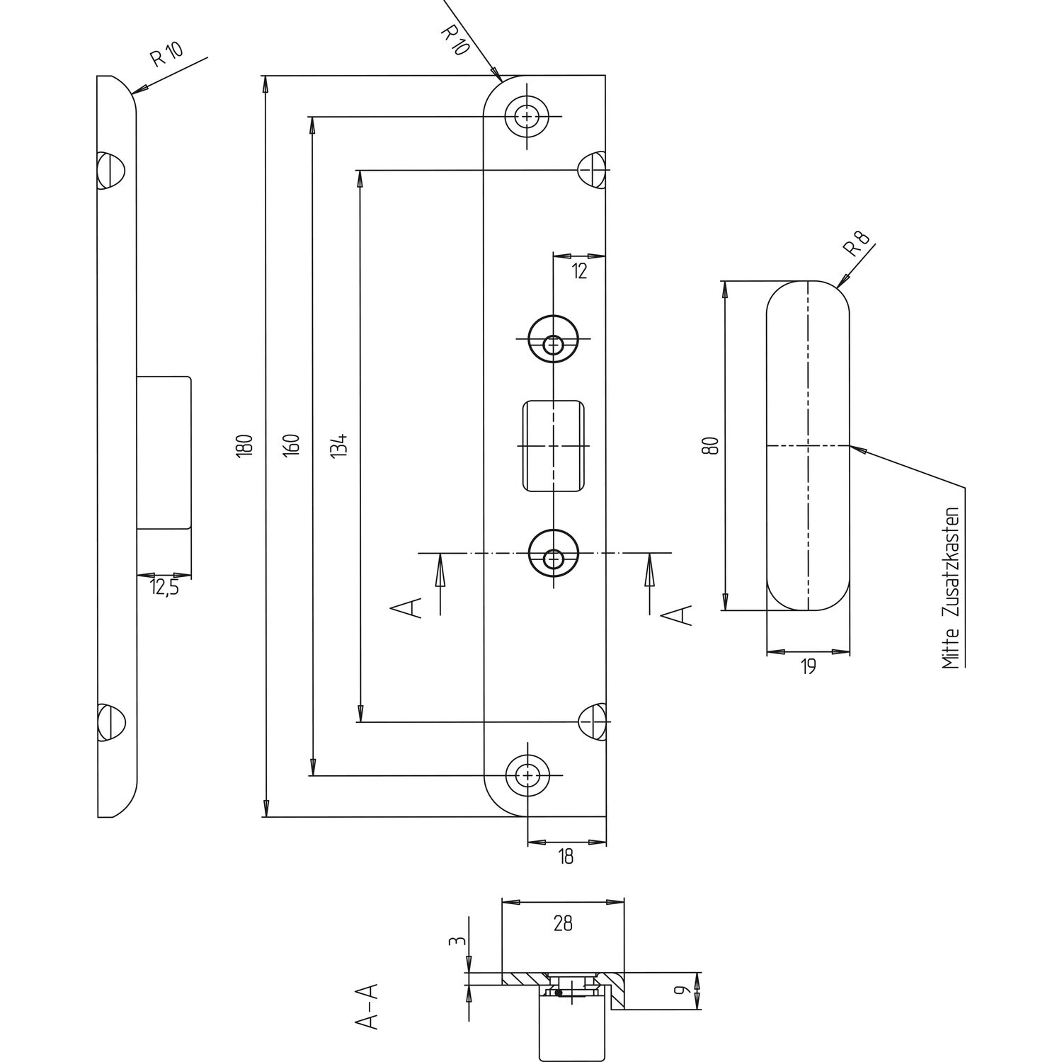 ninka KFV Winkelschließbl oben 180 mm