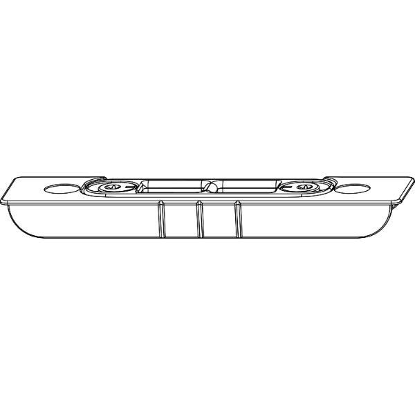 Maco #209338 MACO Riegelschließteil mit 2 Schlitze, Falzluft 4 mm, Versatz 13 mm (209338)