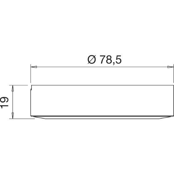 Aufbauring Date, ø 78,5 mm, H 19 mm, Edelstahl Effekt