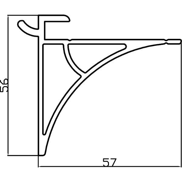 ALU-STYLE Wall Sys Glastablarträger Aluminium