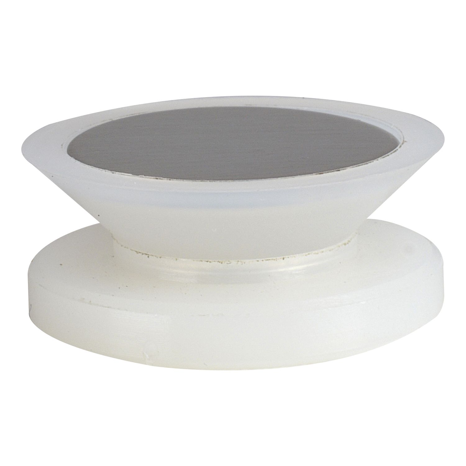 Längle Glaspunkthalter Mini, 20 mm,6 - 8 mm Glas,Kunststoff transparent/Kappe Edelstahl