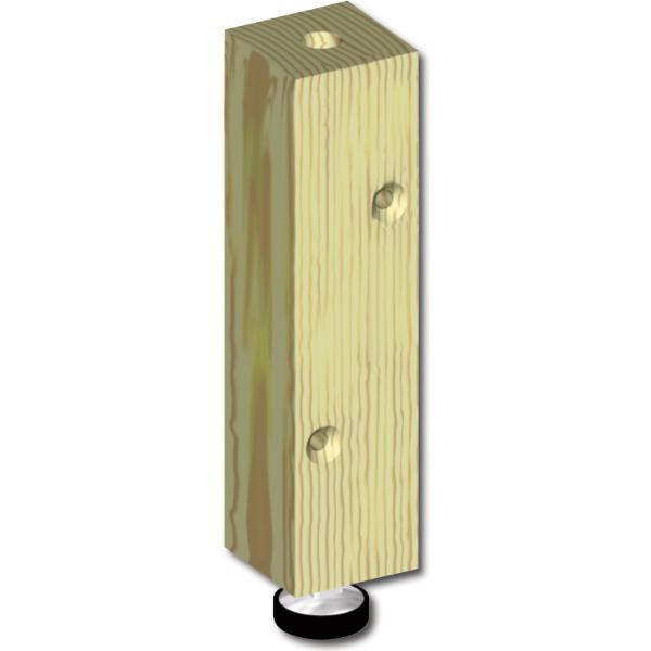 Sockel-Höhenversteller 135 x 34 x 34 mm, Fichte