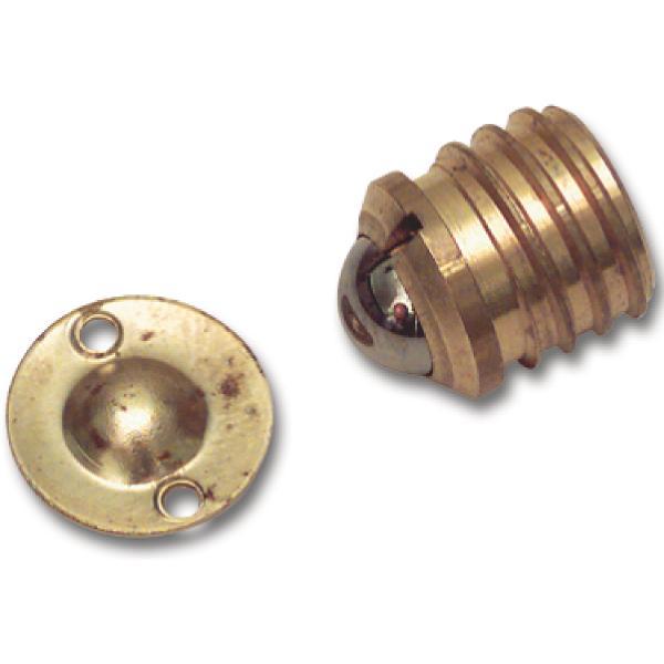 Kugelschnapper, Bohr-ø 9mm, Messing poliert