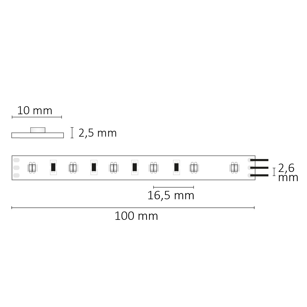 ISOLED LED SIL830/860 CCT Flexband 24V DC 5W ww + 5W kw IP20 5m Rolle 120 LED/m