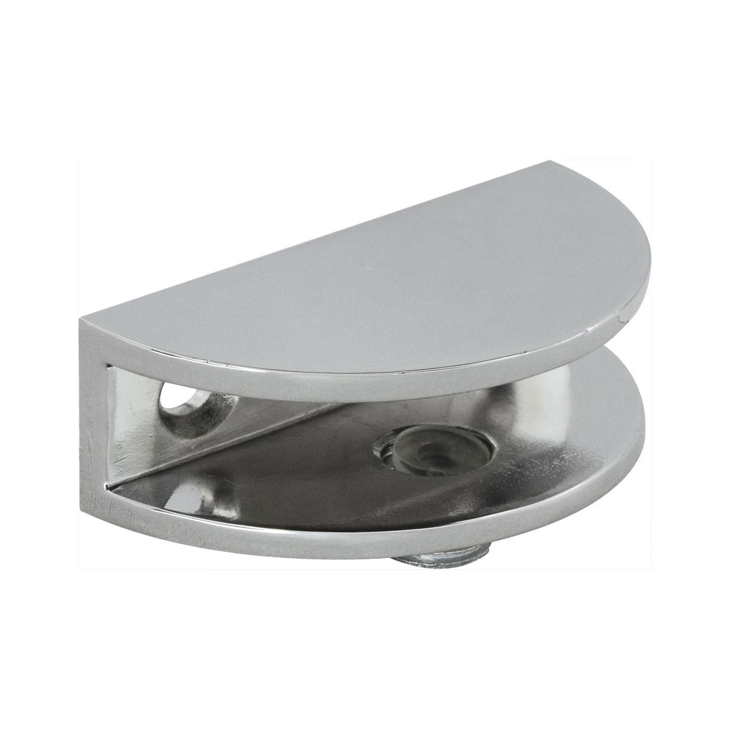 FONSEGRIVE Glastablar-Klemmträger Portici,Glas 4-8 mm, Zamak verchromt poliert