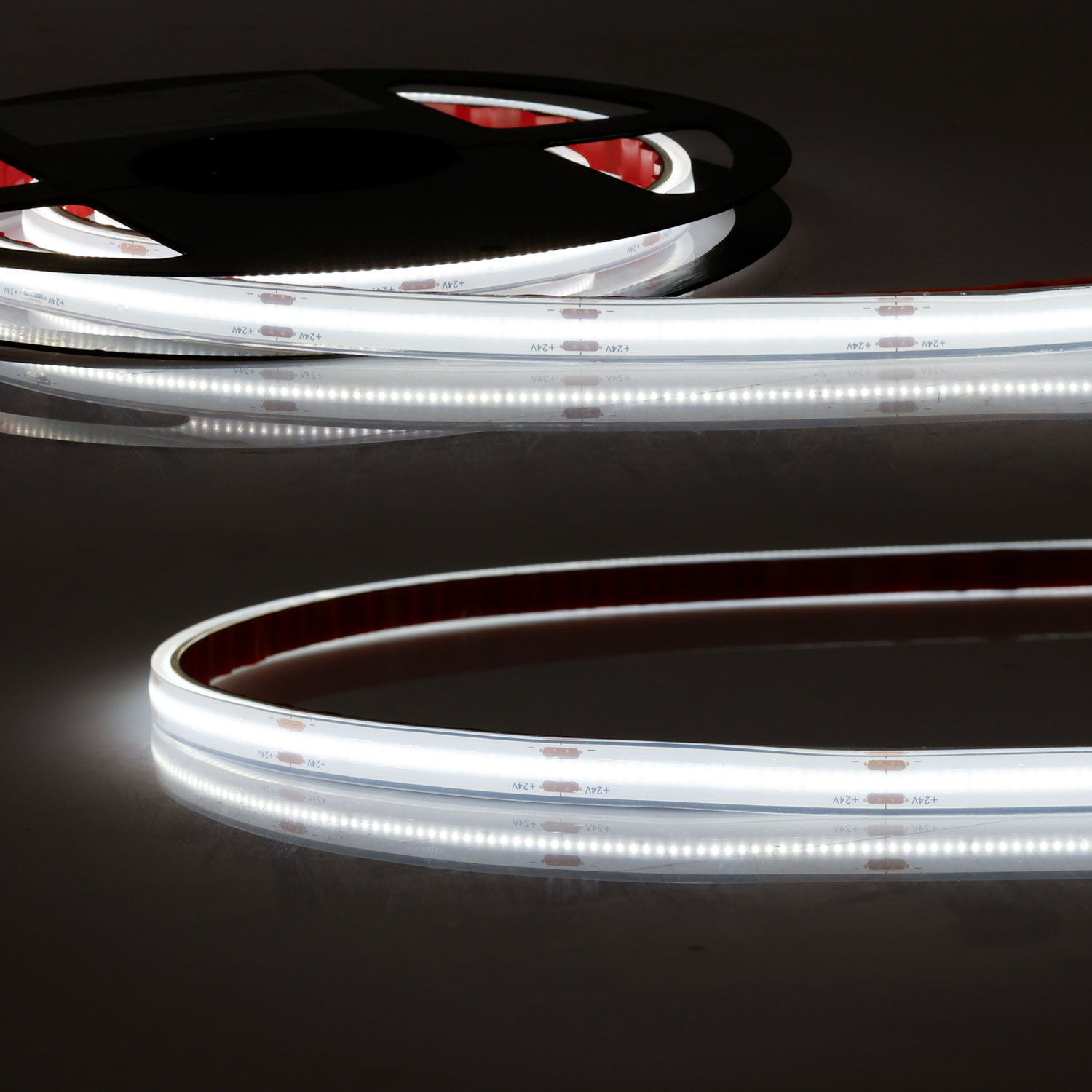 ISOLED LED HT940 COB Flexband für bis zu 100°C Umgebungstemp. 24V DC 14,4W IP68 4000K 5m Rll 480 LED