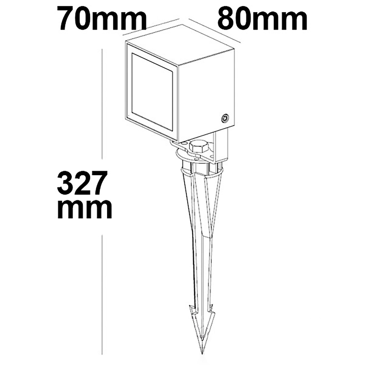 ISOLED LED Aussenstrahler Cube IP65 4x2W CREE anthrazit warmweiß
