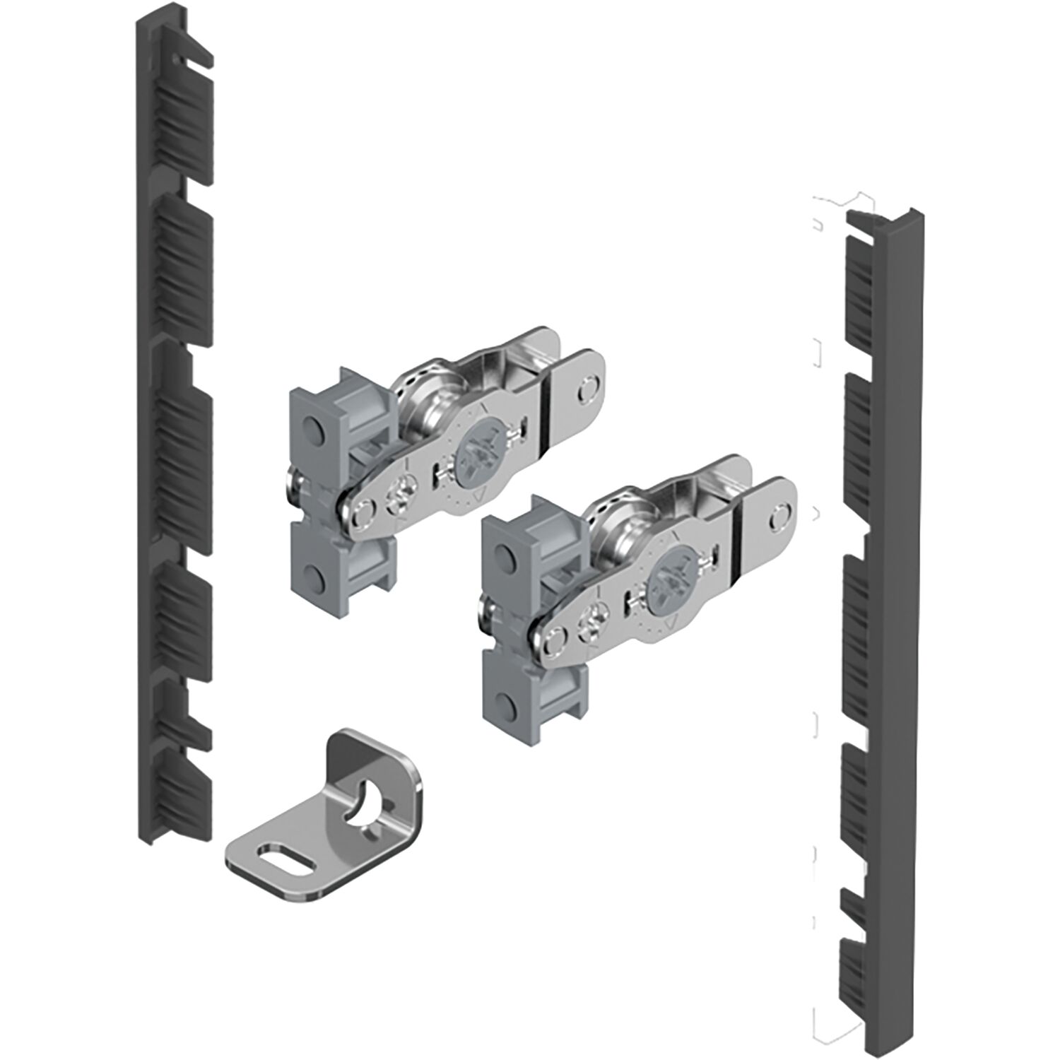 Hettich AvanTech YOU Frontverbinder Zarge Innenfrontprofil H 139 anthrazit