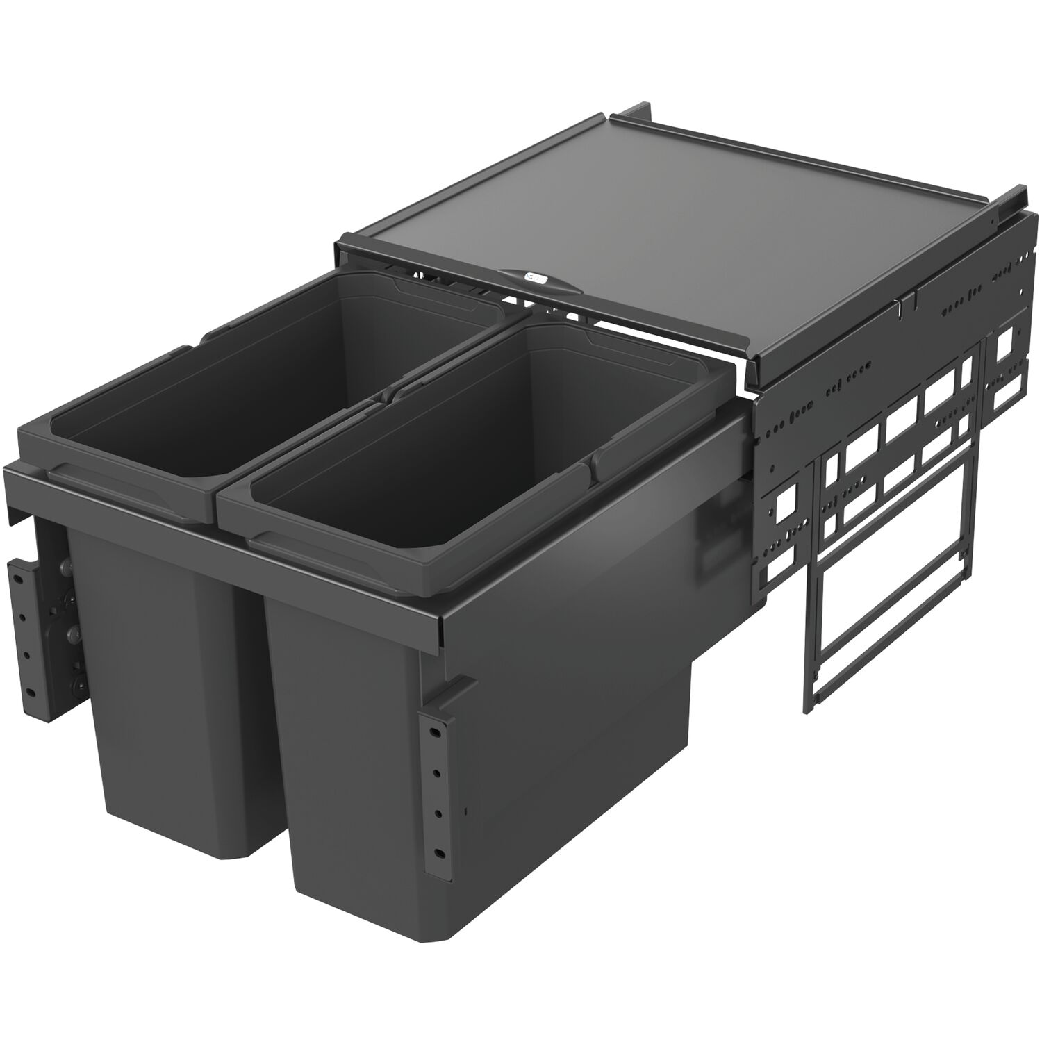Vauth-Sagel VS ENVI Space Abfalltrennsystem KB 450 mm 2 x 16 Liter Lava