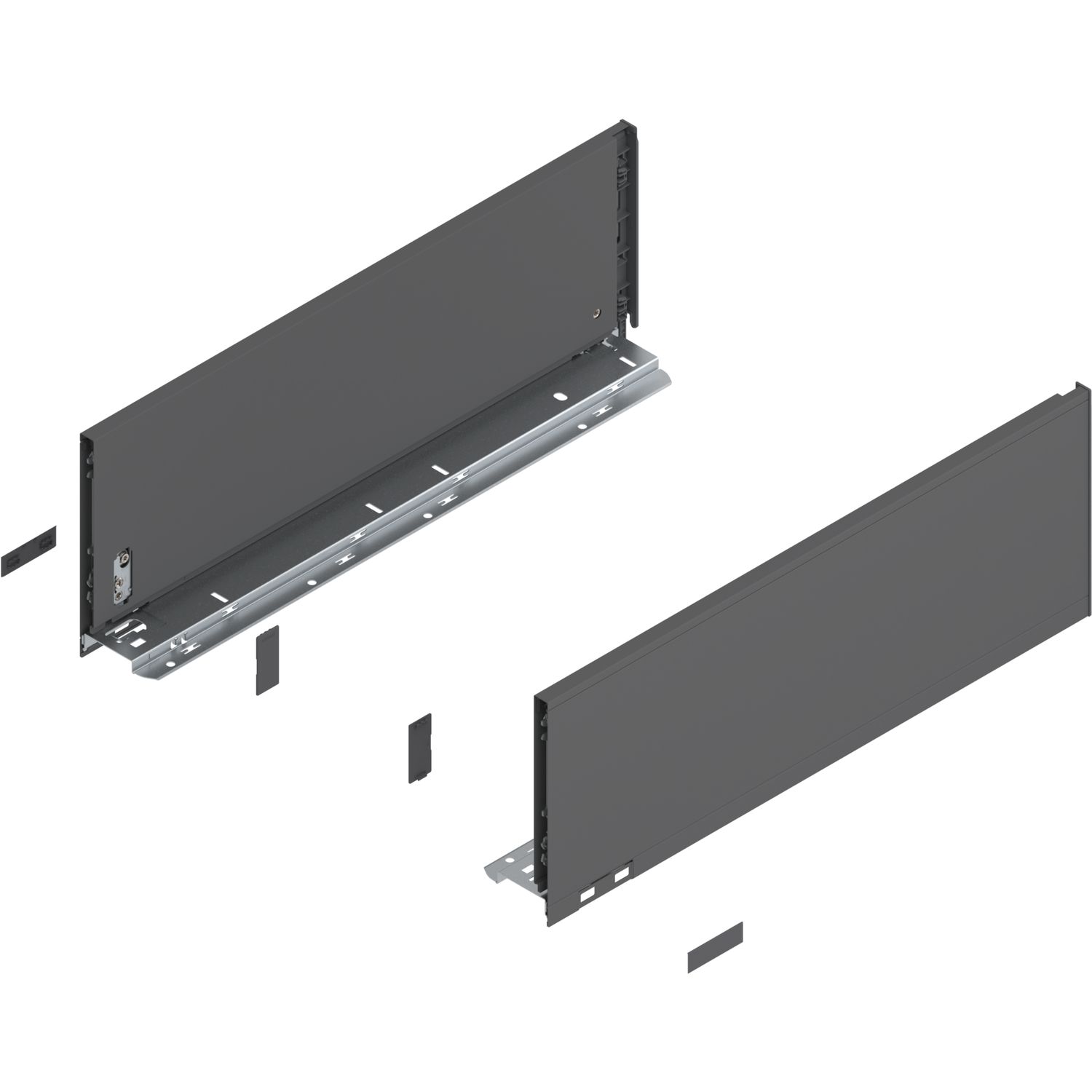 blum LEGRABOX pure SET Höhe C, TIP-ON, 40kg, NL 500, Oriongrau