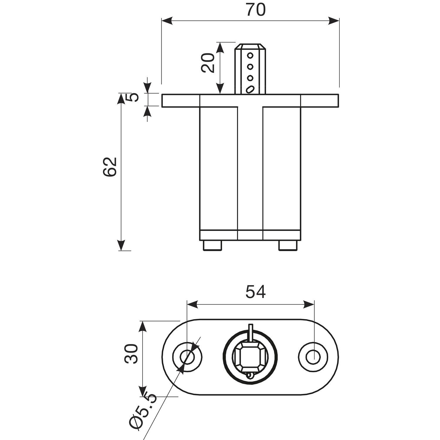 Argenta Türband Pivotica, max. Türgewicht 45kg, Türstärke ab 40 mm, Edelstahl