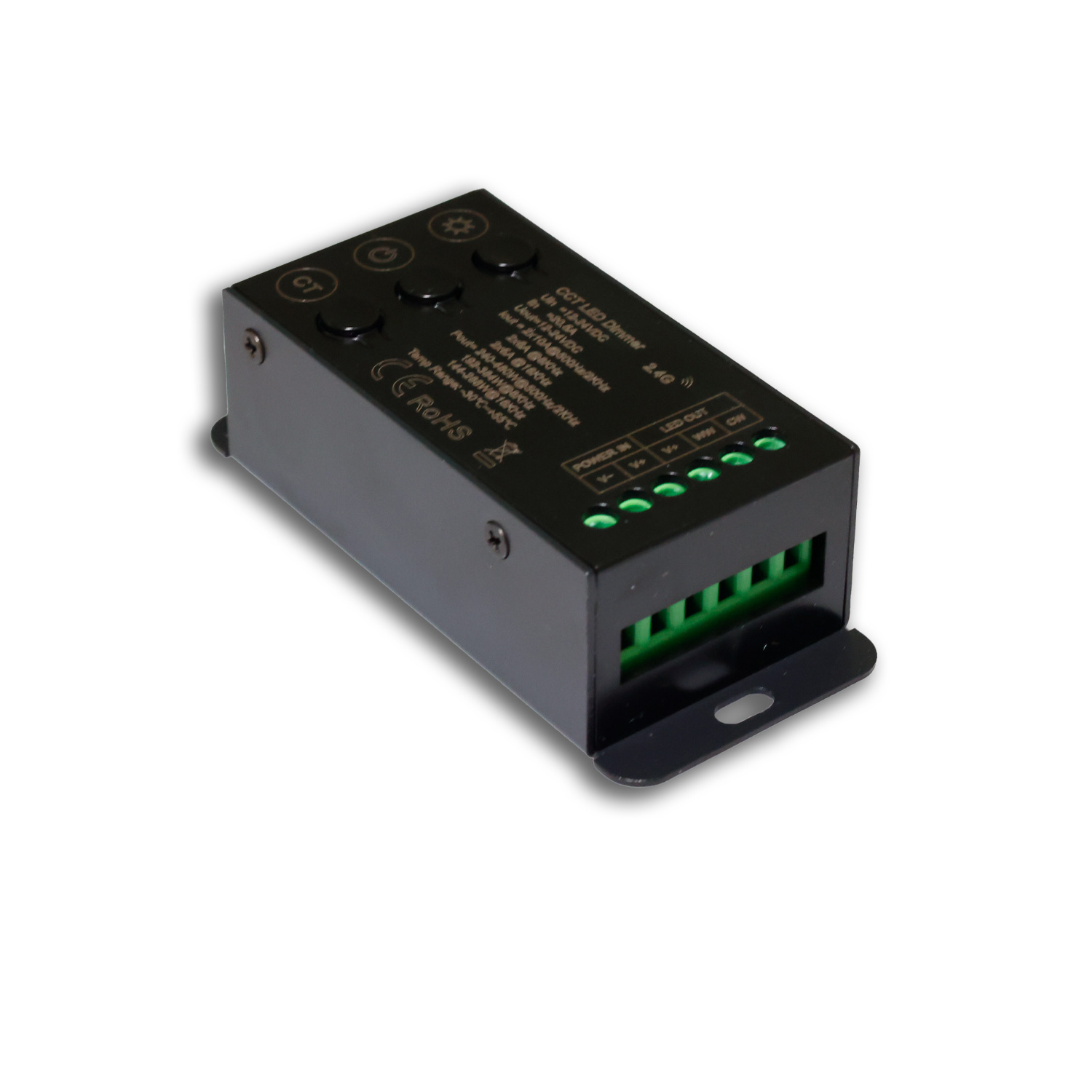 ISOLED Sys-Pro Funk Mesh Multi-PWM CCT-Dimmer mit Bedientasten 2 Kanal 12-24V DC 12-20A