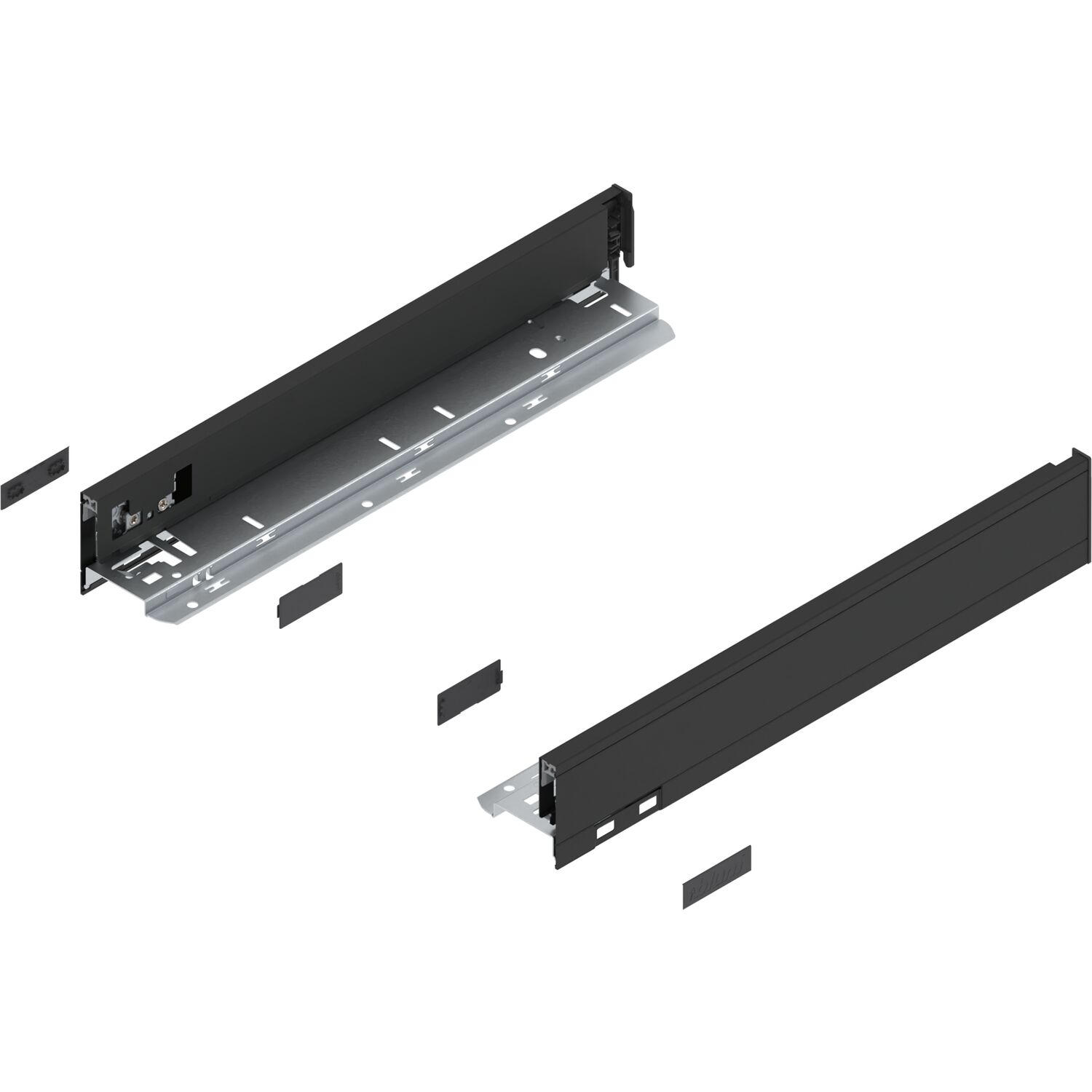 blum LEGRABOX pure Zarge Höhe N, NL 400, Carbonschwarz-matt