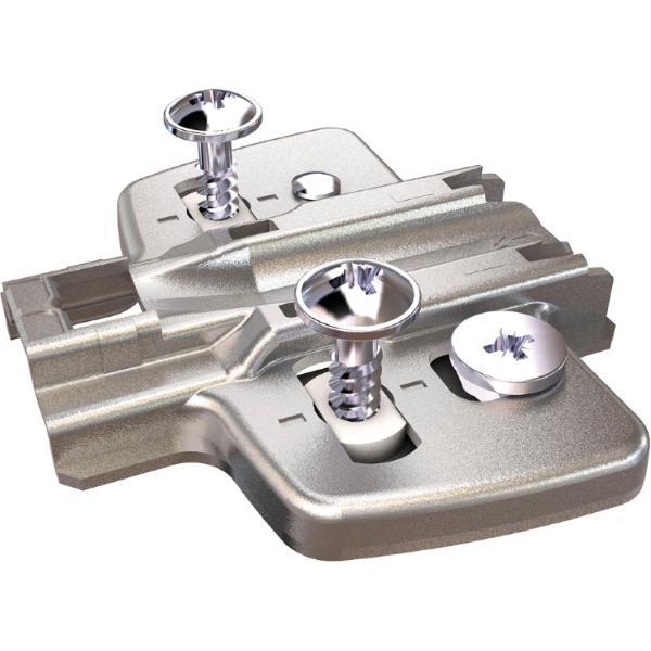 Hettich Exzenter Kreuzmontageplatte Spanplattenschraube Distanz 0mm