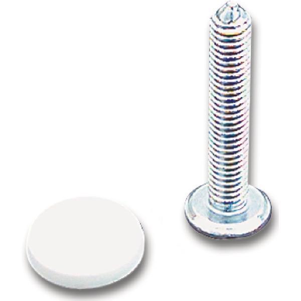 Verbindungsschrauben M6 Kunststoff weiß Holzstärke 35-44 mm