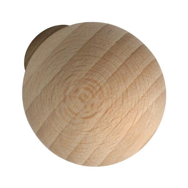 Knopf Olwen ø 35 mm, Tiefe 38 mm, Buche roh