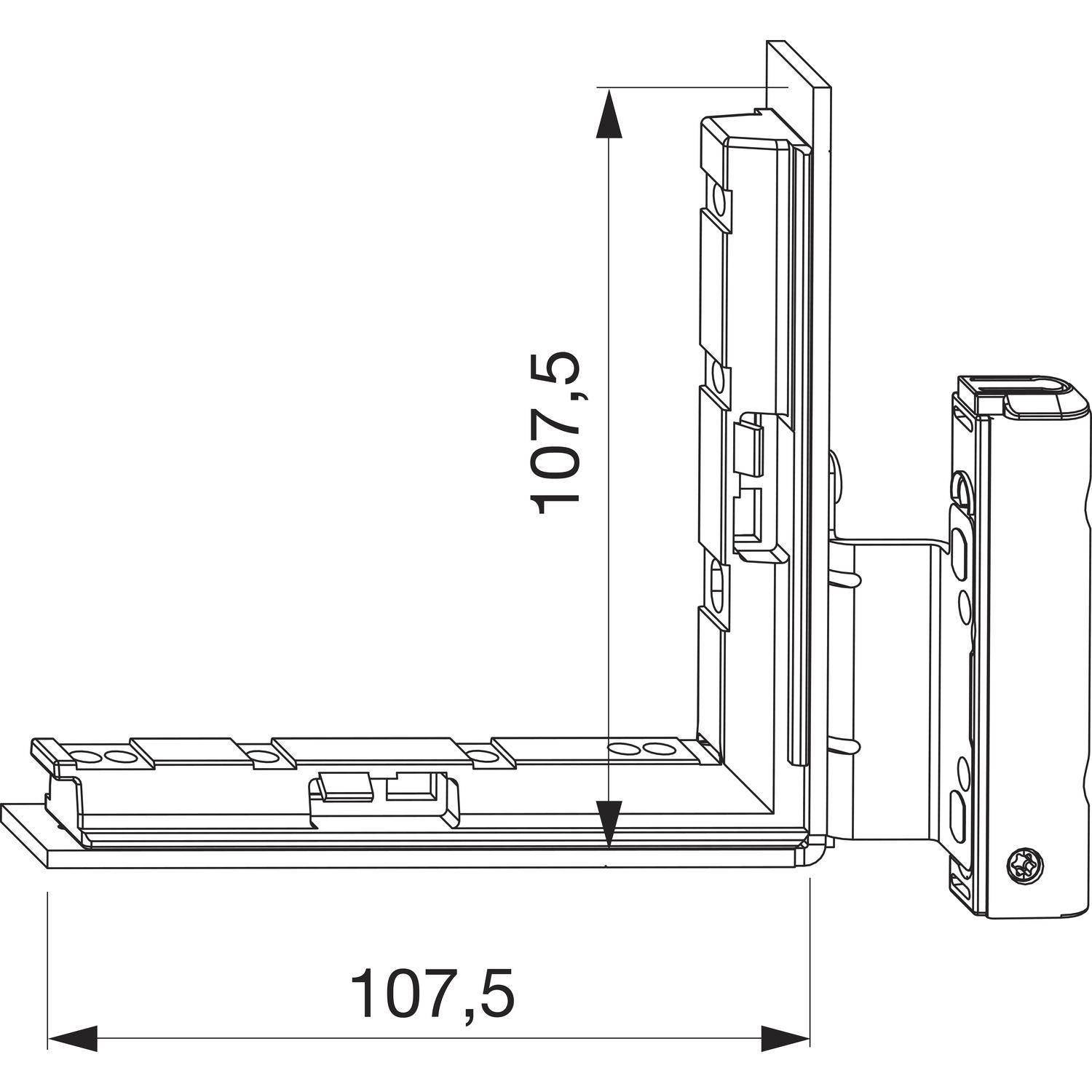 Maco #214775 MACO Falzecklagerband DT130 mit ÜV 12/20-13 mm mit Unterlage links silber