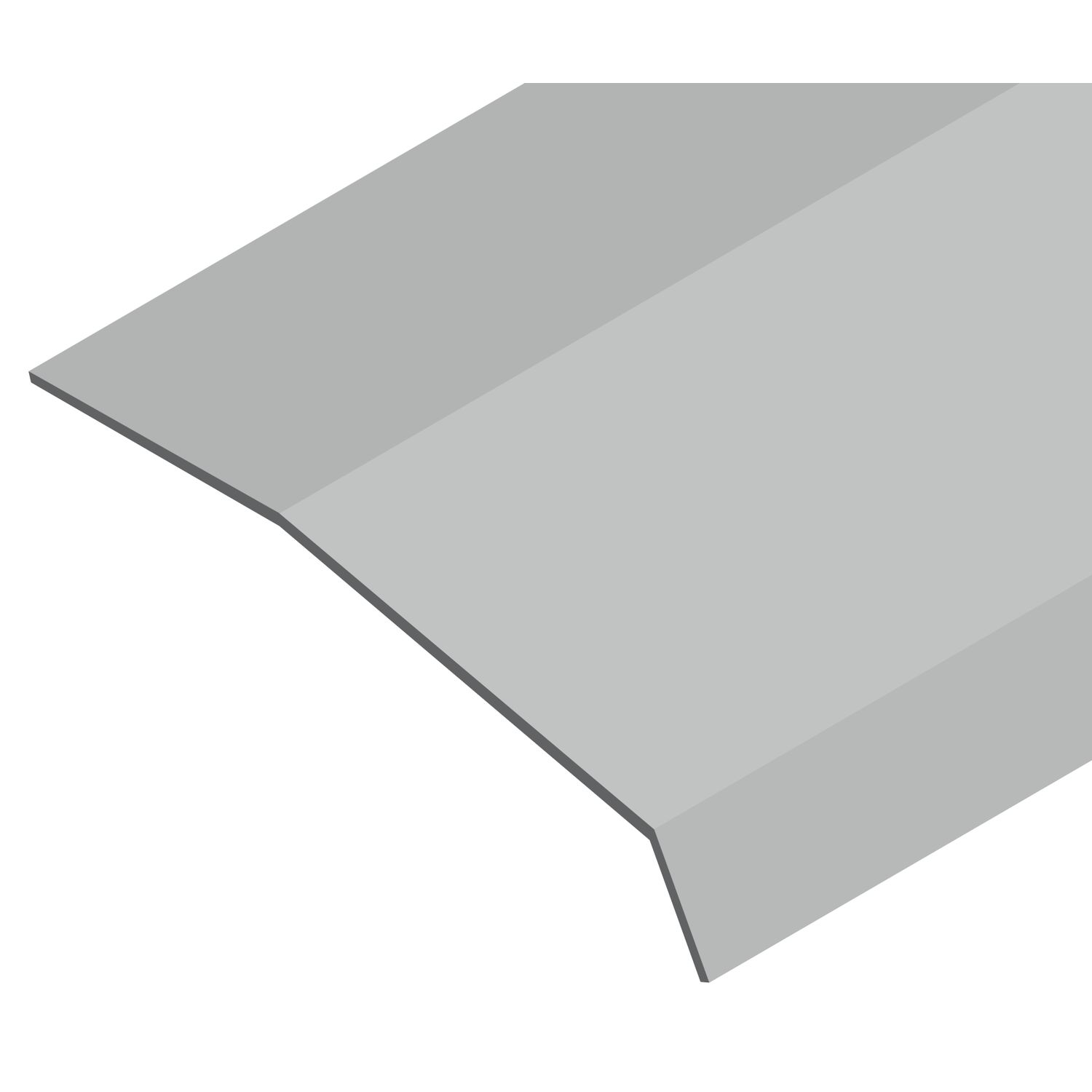 Cinetto PS48 Abdeckprofil 3000 mm, Kunststoff grau (150 mm)