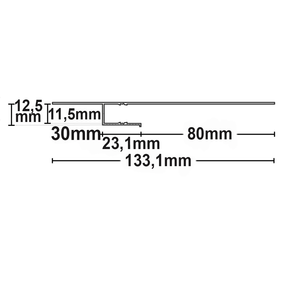 ISOLED LED Trockenbauprofil Schattenfuge 80 200cm