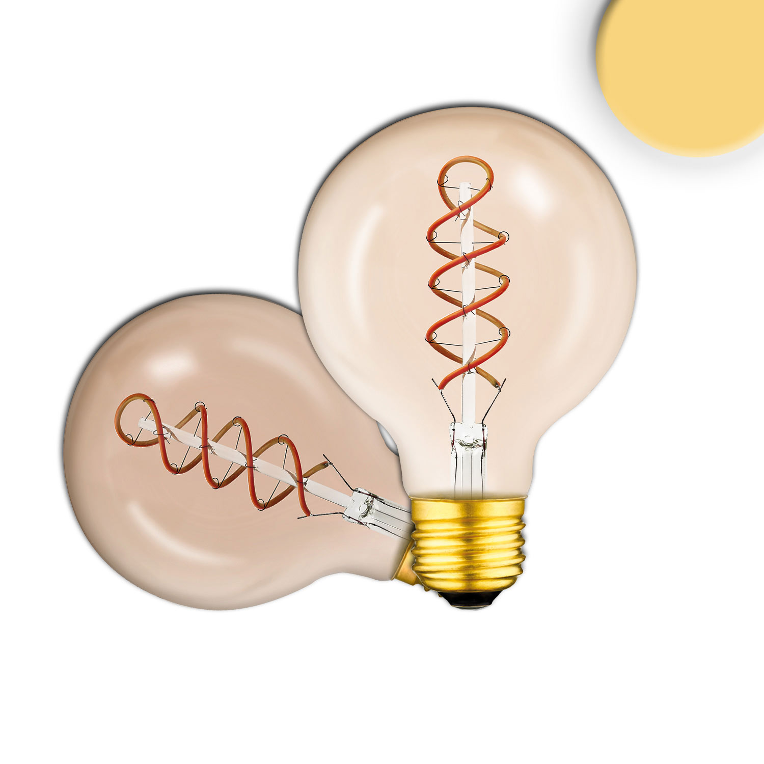 ISOLED E27 Vintage Line LED Roundbulb 95 Amber 4W 2200K