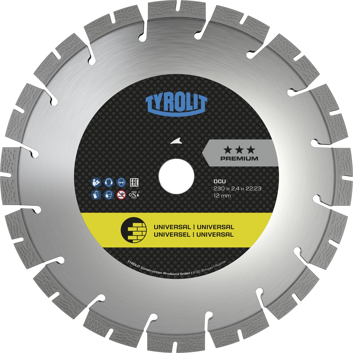 Tyrolit Diamant-Trennscheibe Premium DCU*** 230 x 2.6/12 mm Baumaterialien