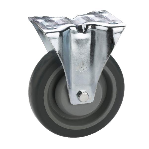 Dörner + Helmer Bockrolle TPE Kunststoff-Felge 100 mm 150 kg