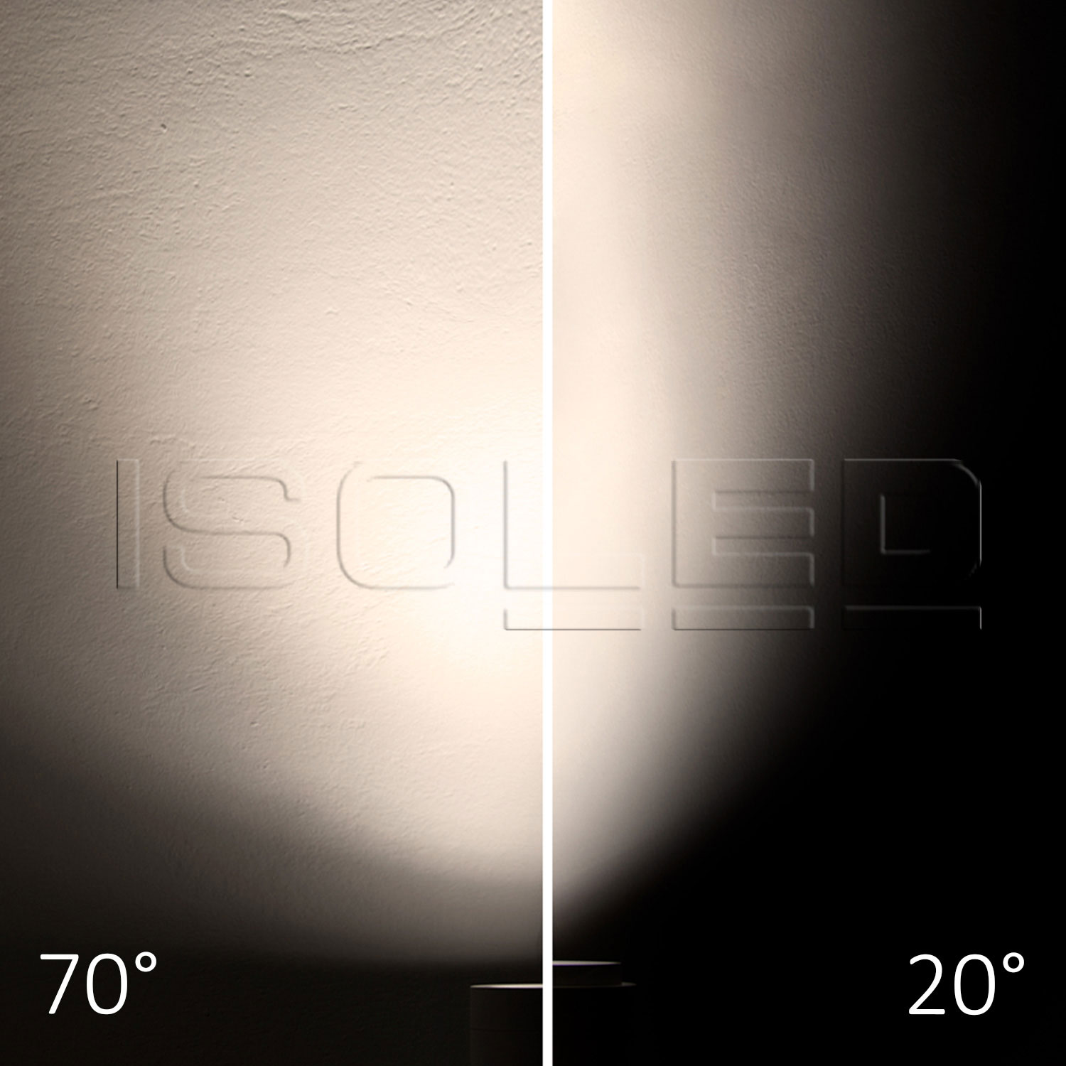 ISOLED 3-Phasen Schienen-Strahler fokussierbar 34W 20°-70° weiß matt Fruit 3000K